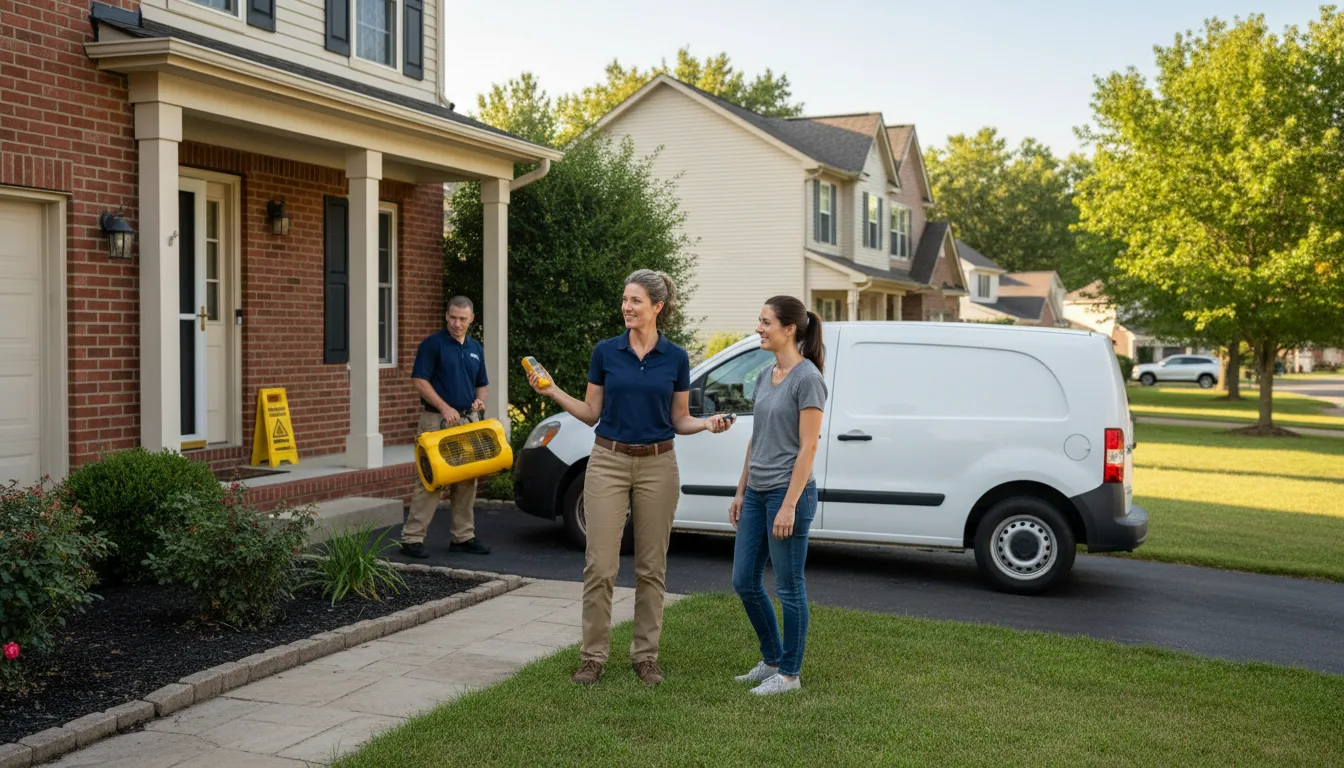 Residential water damage restoration in Lake Fork, IL